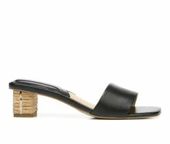 Cheap 👍 Women's Franco Sarto Cruella Heeled 👗 Dress 🩴 Sandals Black ⭐