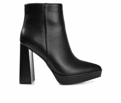 Cheap π Women's Journee Collection Marnnie Heeled Platform Booties Black β