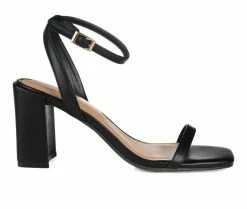 Cheap 👏 Women's Journee Collection Chasity 👗 Dress 🩴 Sandals Black 😀