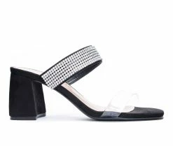 Buy 👏 Women's Chinese Laundry Yas Mule 👠 Heels Vinyl/Black 🔥