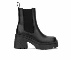 Discount 👍 Women's New York And Company Tessa Heeled Chelsea Booties Black 😀