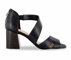 Best Pirce ⭐ Women's Bella Vita Korrine 👗 Dress 🩴 Sandals Black Leather 🔔