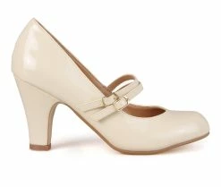 Best deal ✨ Women's Journee Collection Wendy Mary Jane Pumps Beige 🛒