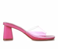 Flash Sale 🧨 Women's London Rag Clear Flirt 👗 Dress 🩴 Sandals Fuchsia 🧨