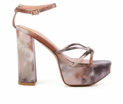 Best deal 🔔 Women's London Rag Prisma Platform 👗 Dress 🩴 Sandals Latte 😀