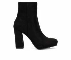 Best Pirce 🔔 Women's New York And Company Fran Heeled Booties Black 🧨