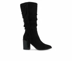 Coupon 🔥 Women's Journee Collection Hartly-WC Mid Calf Western Inspired Boot Black 🧨