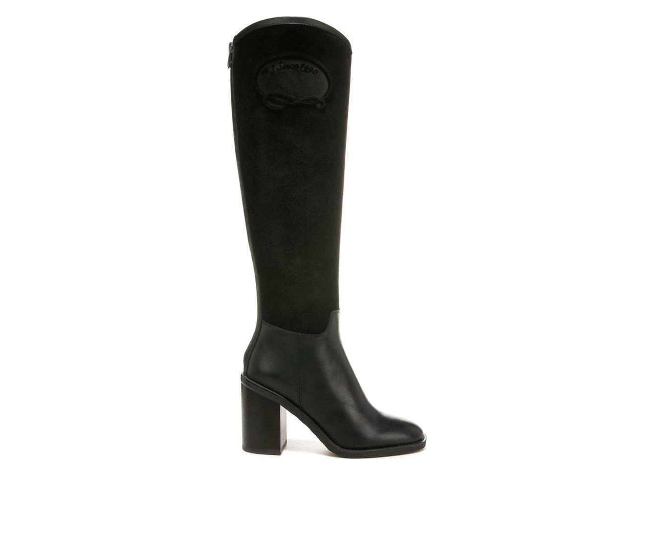 Best Pirce 𧨠Women's Franco Sarto Rivet Tall Knee High Heeled π₯Ύ Boots Black π₯° - Image 2