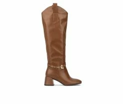 Outlet ❤️ Women's Torgeis Elenora Knee High Heeled 🥾 Boots Cognac 🛒