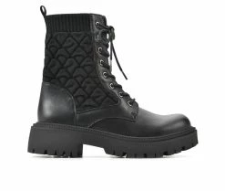 Wholesale 😉 Women's White Mountain Shayne Lace Up Booties Black ✨