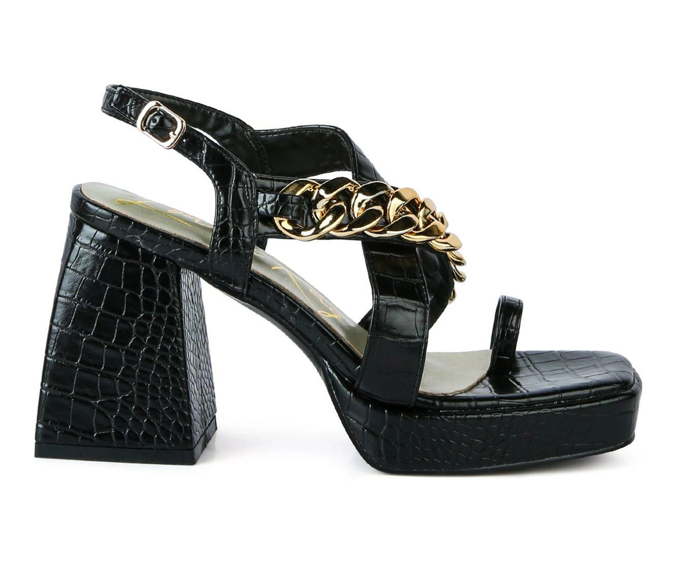 Best Pirce π― Women's London Rag Frecklin Chunky π Dress π©΄ Sandals Black π - Image 2