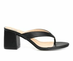 Best Sale 🔥 Women's Journee Collection Alika 👗 Dress 🩴 Sandals Black 😀