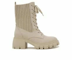 Flash Sale ✔️ Women's Esprit Autumn Block Heel Combat Booties Buff 😀