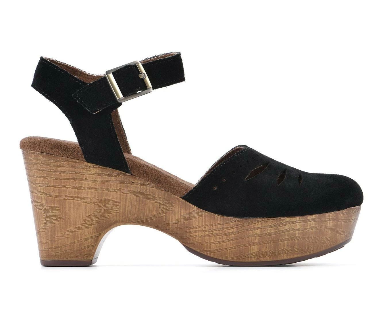 Hot Sale π Women's White Mountain Cassidy Platform Heeled Clog Black Suede π