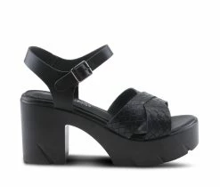 Deals 👍 Women's Patrizia Judith Block Heeled 🩴 Sandals Black 🤩
