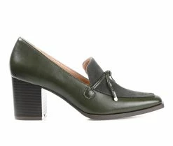 Coupon ⭐ Women's Journee Collection Crawford Heeled Loafers Olive 💯