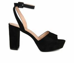 Best Pirce 😉 Women's Journee Collection Nairri Platform 👠 Heels Black ⌛