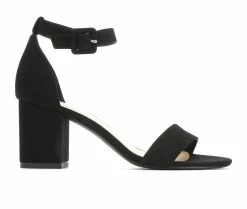 New 🛒 Women's City Classified Cake Heeled 🩴 Sandals Black 👍