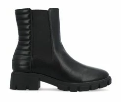 Outlet 🎉 Women's Journee Collection Tatiana Chelsea Booties Black 🔥