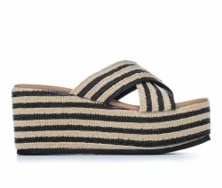 Outlet ❤️ Women's Patrizia Rafi Platform Wedges Black Multi 🛒