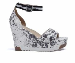 Hot Sale 😍 Women's Jane And The 👟 Shoe Aira Platform Wedges White Snake 🛒