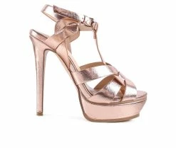 Budget ❤️ Women's London Rag Social Fly 👗 Dress 🩴 Sandals Bronze 👍