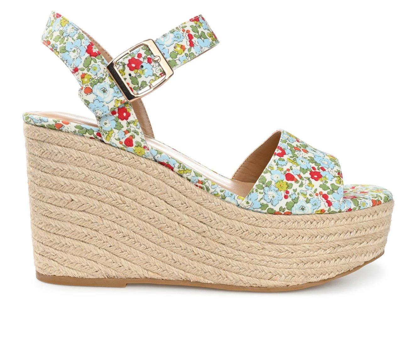 New π Women's Journee Collection Pearrl Espadrille Wedge π©΄ Sandals Blue π - Image 2