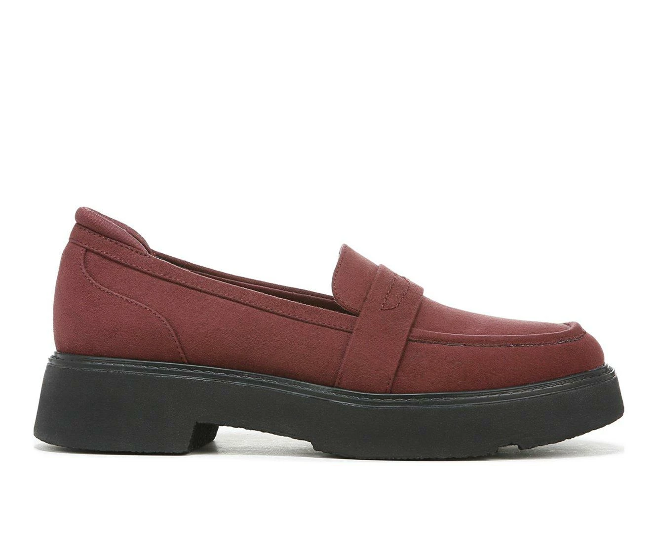 Best Pirce π Women's Dr. Scholls Vibrant Platform Chunky Loafers Rich Red π