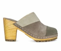 Wholesale ✔️ Women's Rag & Co Ochroma Block Heel Clogs Multi Olive 🤩