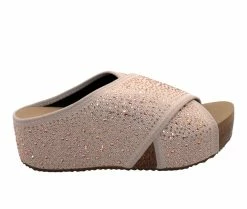 New 🔔 Women's Volatile Dixiedust Platform Wedge 🩴 Sandals Champagne 🔔