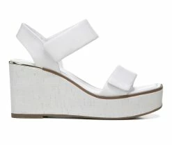 Wholesale 🛒 Women's Franco Sarto Sweety Wedge 🩴 Sandals White 🔔