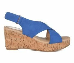 Best reviews of 😍 Women's Journee Collection Jenice Wedges Blue 👍