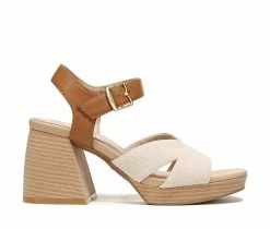 Brand new ⭐ Women's Dr. Scholls Mariah Peep Toe Platform 🩴 Sandals Light Brown 🎁