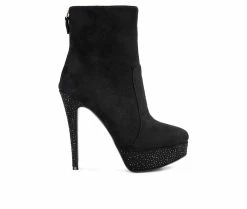 Best reviews of 👏 Women's London Rag Espiree Platform Stiletto Booties Black 🎁