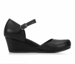 Promo 🤩 Women's Vintage 7 Eight Finley Wedges Black 🧨