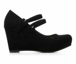 Budget 🎁 Women's Y-Not Margaret Wedges Black Nub ✔️