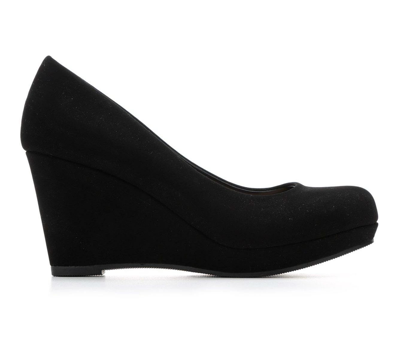 Budget π Women's Y-Not Thomas Wedges Black Nub π§¨