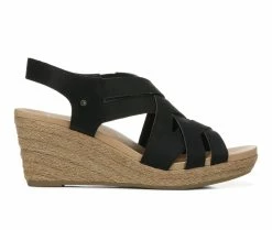 Outlet 👍 Women's Dr. Scholls Everlasting Wedge Heeled 🩴 Sandals Black ✨