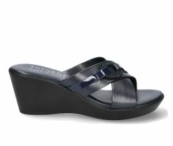Best deal 🎉 Women's TUSCANY BY EASY STREET Sabina Wedge 🩴 Sandals Navy 🧨