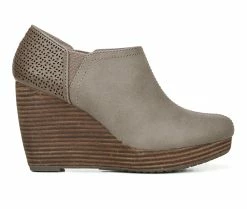 Best Pirce 😀 Women's Dr. Scholls Harlow Wedge Booties Taupe Synthetic 🥰