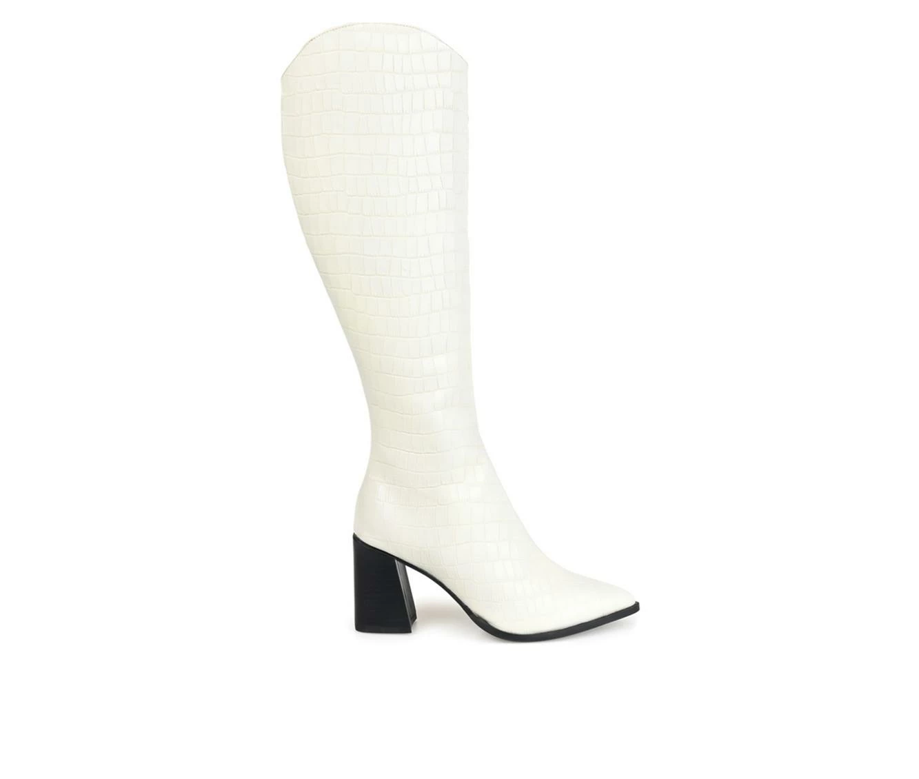 Outlet π Women's Journee Signature Laila Heeled Knee High π₯Ύ Boots Off White π
