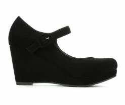 Cheap ❤️ Women's Y-Not Makenzie Wedges Black Nub 🎁