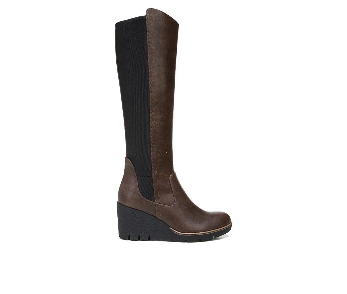 Budget π Women's Dr. Scholls Lindy Knee High Wedge π₯Ύ Boots Fudge Brown β¨