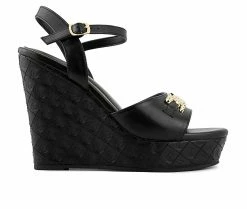 Flash Sale 🥰 Women's Juicy Harlowe Wedges Black 😀