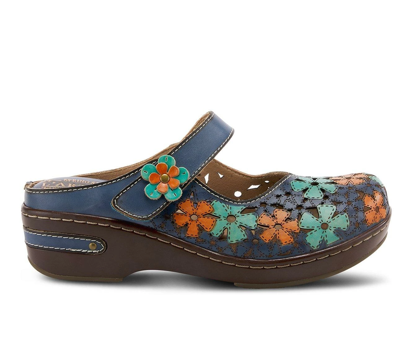 Promo β Women's L'Artiste Anana Wedge Clogs Blue Multi π₯