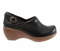 Best deal 😀 Women's Softwalk Minna Wedge Clogs Black 🤩