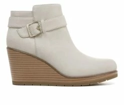 Promo 🎁 Women's Dr. Scholls One Up Wedged Booties Oyster Grey 😉