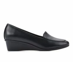 Top 10 🎉 Women's Cliffs By White Mountain Bravado Wedge Loafers Black 🔔