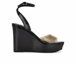 Best reviews of 💯 Women's Nine West Klear Wedge 🩴 Sandals Black ✨