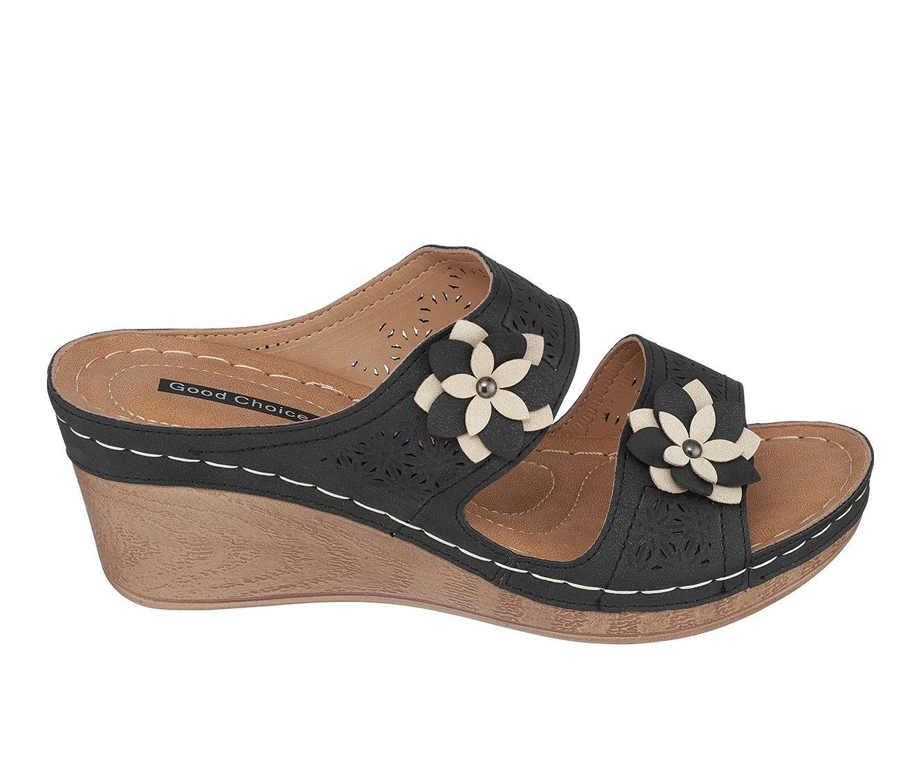 Promo β€οΈ Women's GC π Shoes Cie Wedge π©΄ Sandals Black β¨ - Image 2